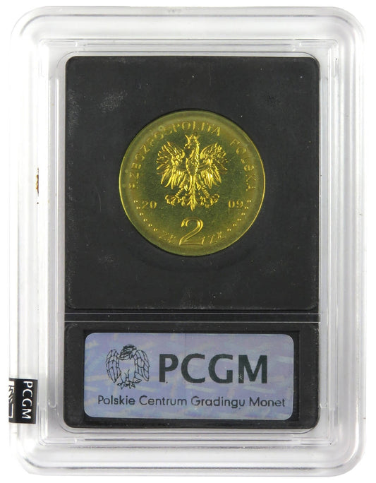 2 zł GN, Ksiądz Jerzy Popiełuszko, 2009, slab PCGM